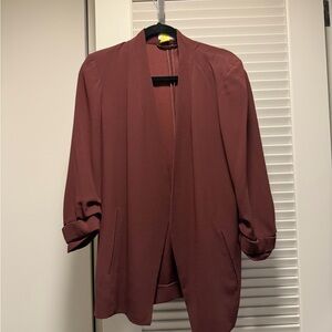 Aritzia Women's Burgundy Blazer